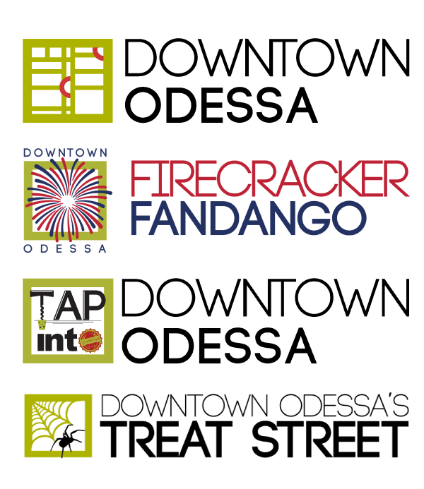 Downtown Odessa, Inc's logo has been adapted for various downtown events