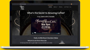 frenchpress cafe website design