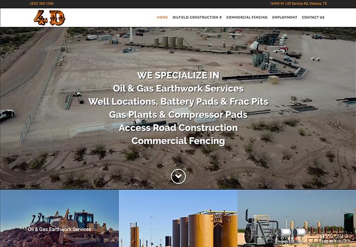 oil field website design