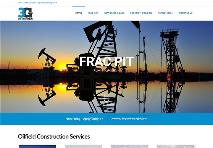 oilfield web design