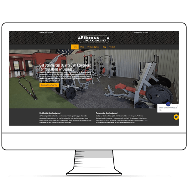 fitness specialist web design min